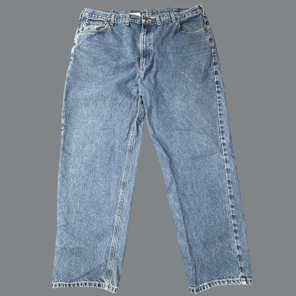 Carhartt Relaxed Fit Jeans Mens 44x32 Blue Denim Workwear DST